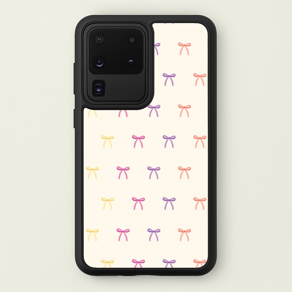 Pastel Ribbons Pattern - Clean Girl Aesthetic Phone Case for Galaxy S20 Ultra