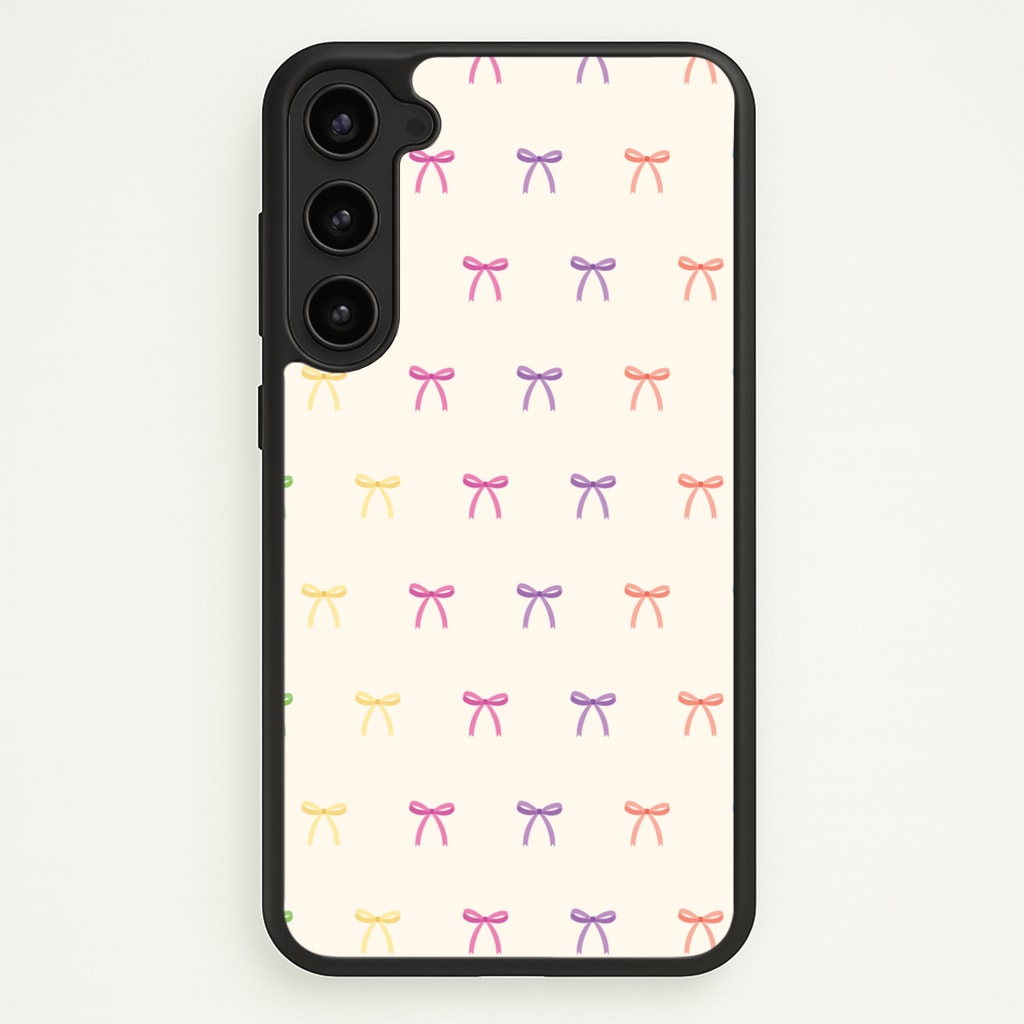 Pastel Ribbons Pattern - Clean Girl Aesthetic Phone Case for Galaxy S23 Plus