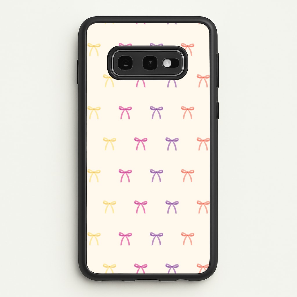 Pastel Ribbons Pattern - Clean Girl Aesthetic Phone Case for Galaxy S10e