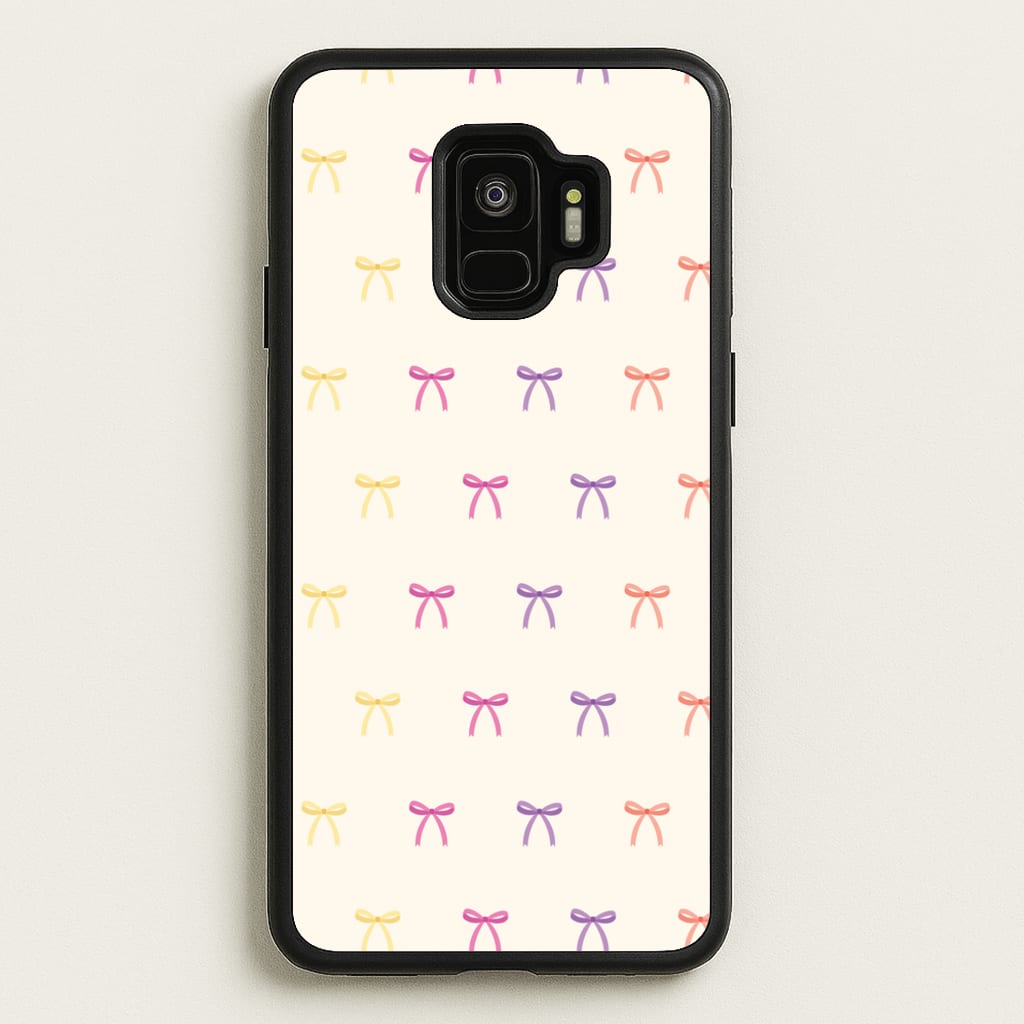 Pastel Ribbons Pattern - Clean Girl Aesthetic Phone Case for Galaxy S9