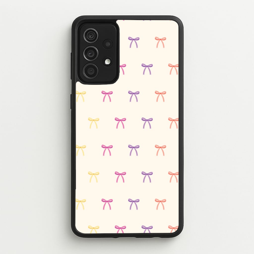 Pastel Ribbons Pattern - Clean Girl Aesthetic Phone Case for Galaxy A52 / A52s
