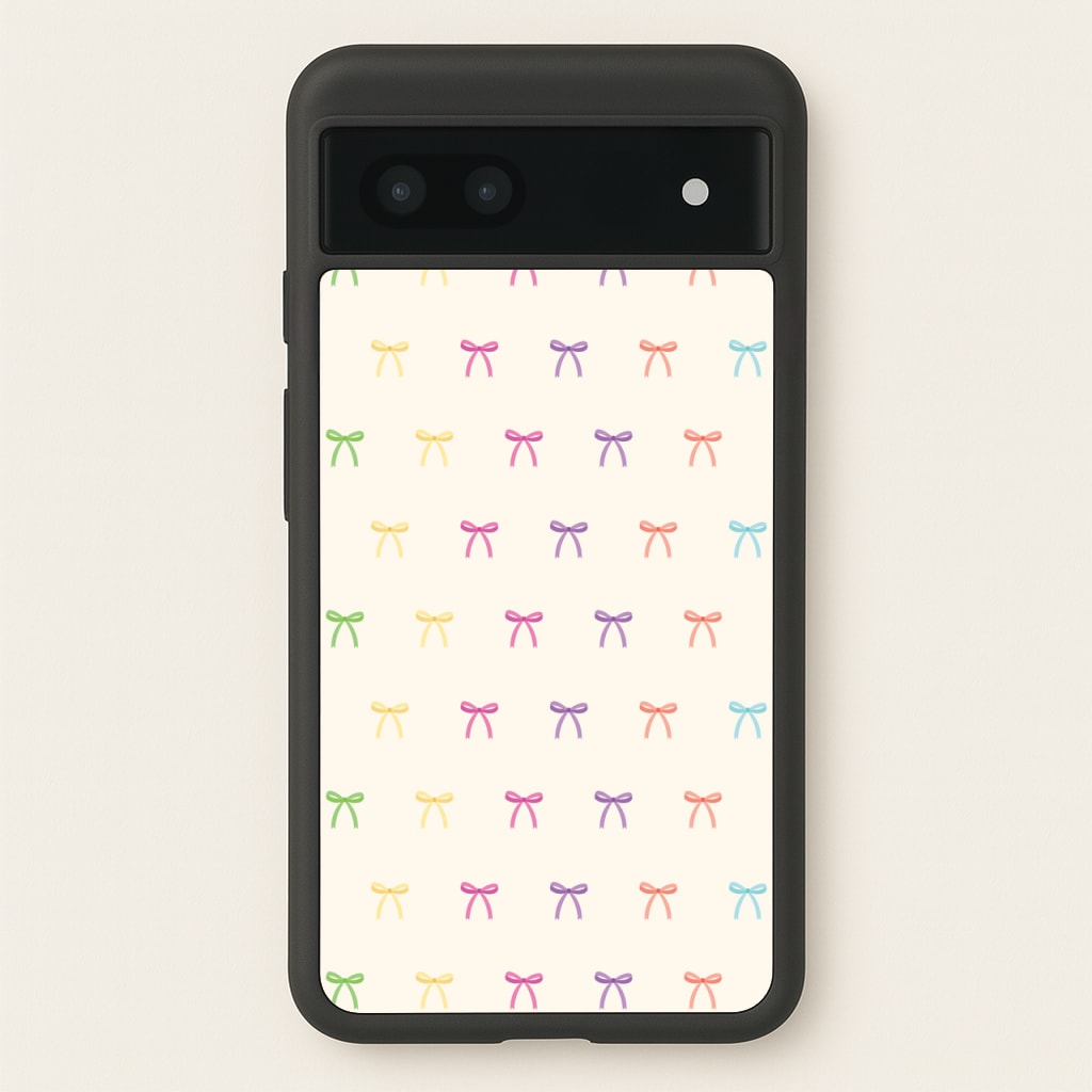 Pastel Ribbons Pattern - Clean Girl Aesthetic Phone Case for Google Pixel 7a