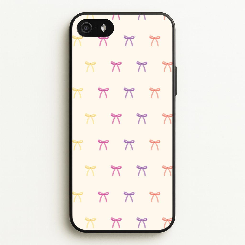Pastel Ribbons Pattern - Clean Girl Aesthetic Phone Case for iPhone 5 / 5s / SE 2016