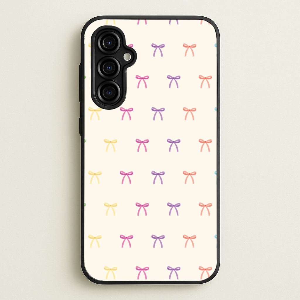 Pastel Ribbons Pattern - Clean Girl Aesthetic Phone Case for Galaxy A54