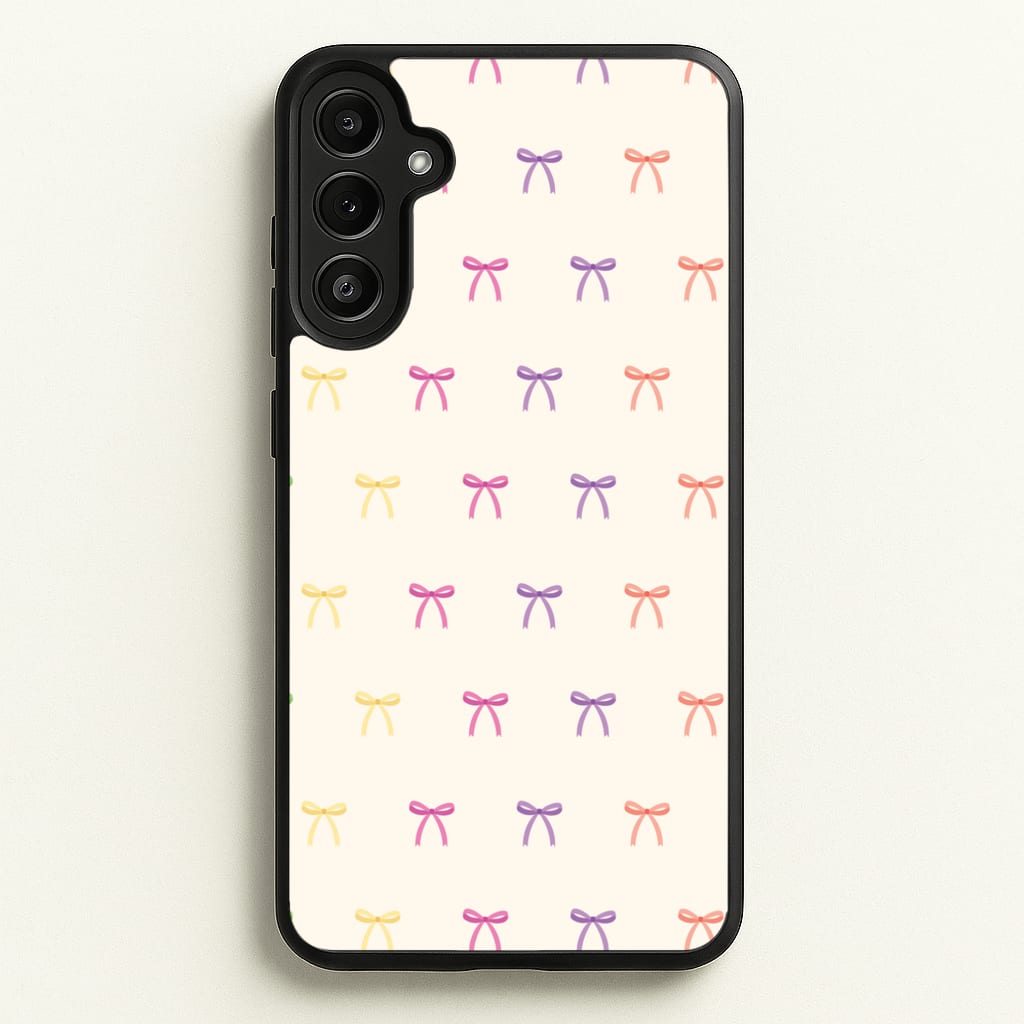 Pastel Ribbons Pattern - Clean Girl Aesthetic Phone Case for Galaxy A36