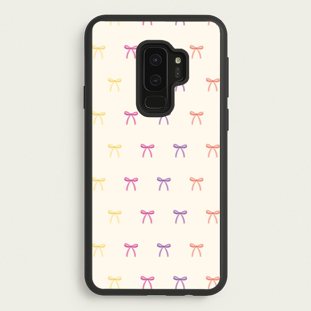 Pastel Ribbons Pattern - Clean Girl Aesthetic Phone Case for Galaxy S9 Plus