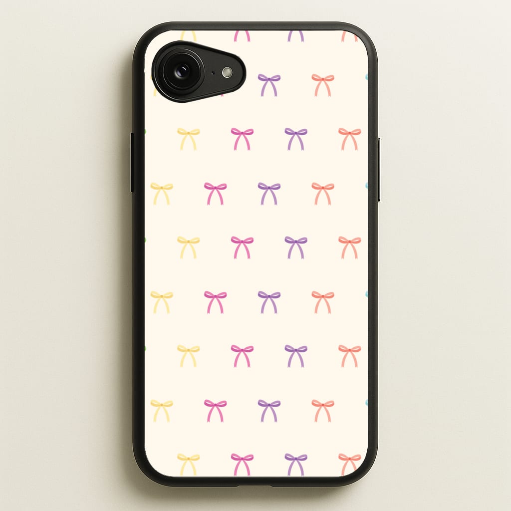 Pastel Ribbons Pattern - Clean Girl Aesthetic Phone Case for iPhone 16e