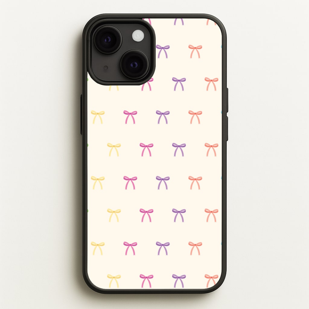 Pastel Ribbons Pattern - Clean Girl Aesthetic Phone Case for iPhone 13 Mini