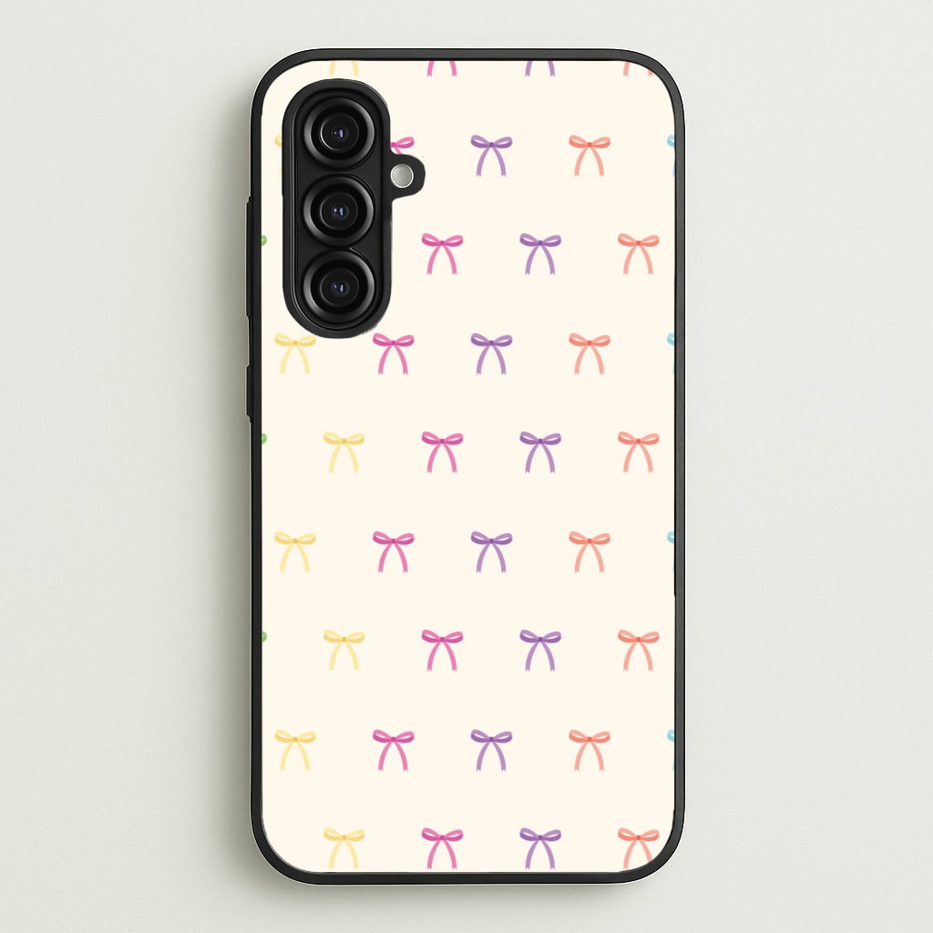 Pastel Ribbons Pattern - Clean Girl Aesthetic Phone Case for Galaxy A16