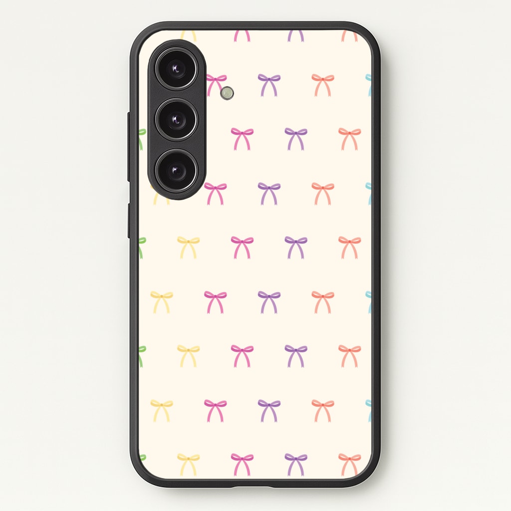 Pastel Ribbons Pattern - Clean Girl Aesthetic Phone Case for Galaxy S25