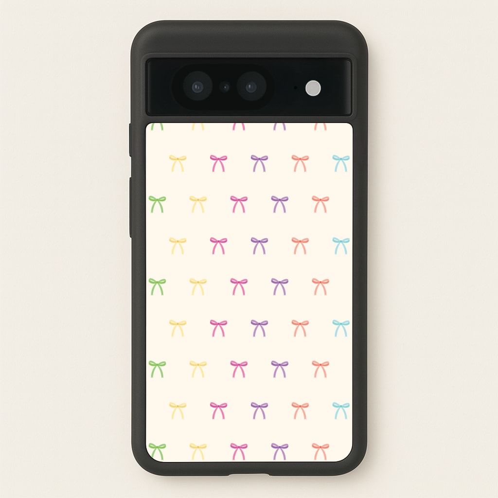 Pastel Ribbons Pattern - Clean Girl Aesthetic Phone Case for Google Pixel 8