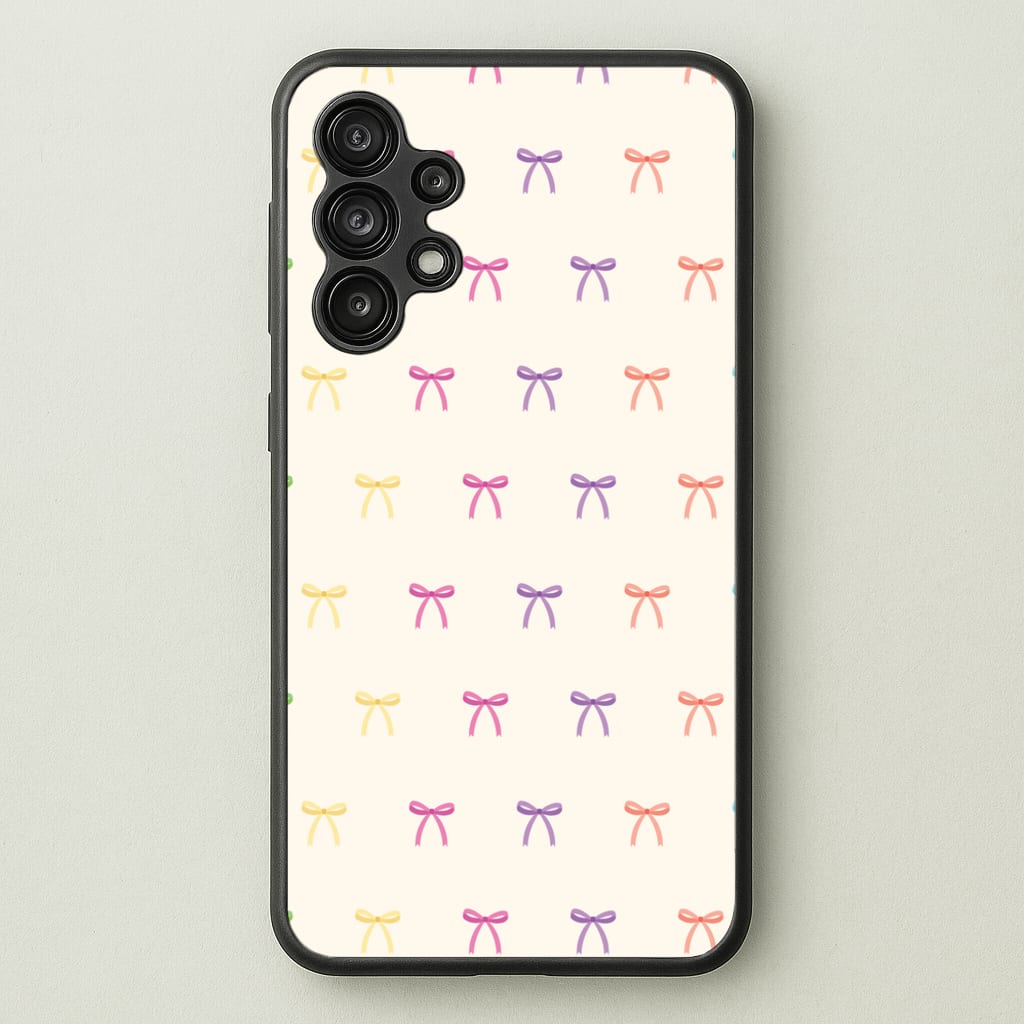 Pastel Ribbons Pattern - Clean Girl Aesthetic Phone Case for Galaxy A13