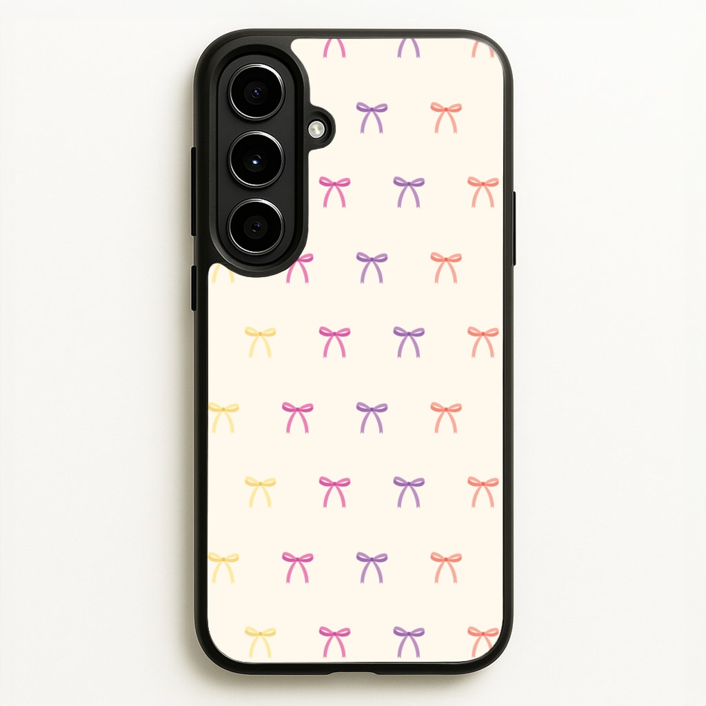 Pastel Ribbons Pattern - Clean Girl Aesthetic Phone Case for Galaxy A56