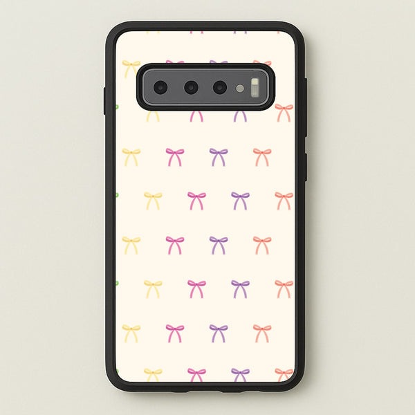 Pastel Ribbons Pattern - Clean Girl Aesthetic Phone Case for Galaxy S10