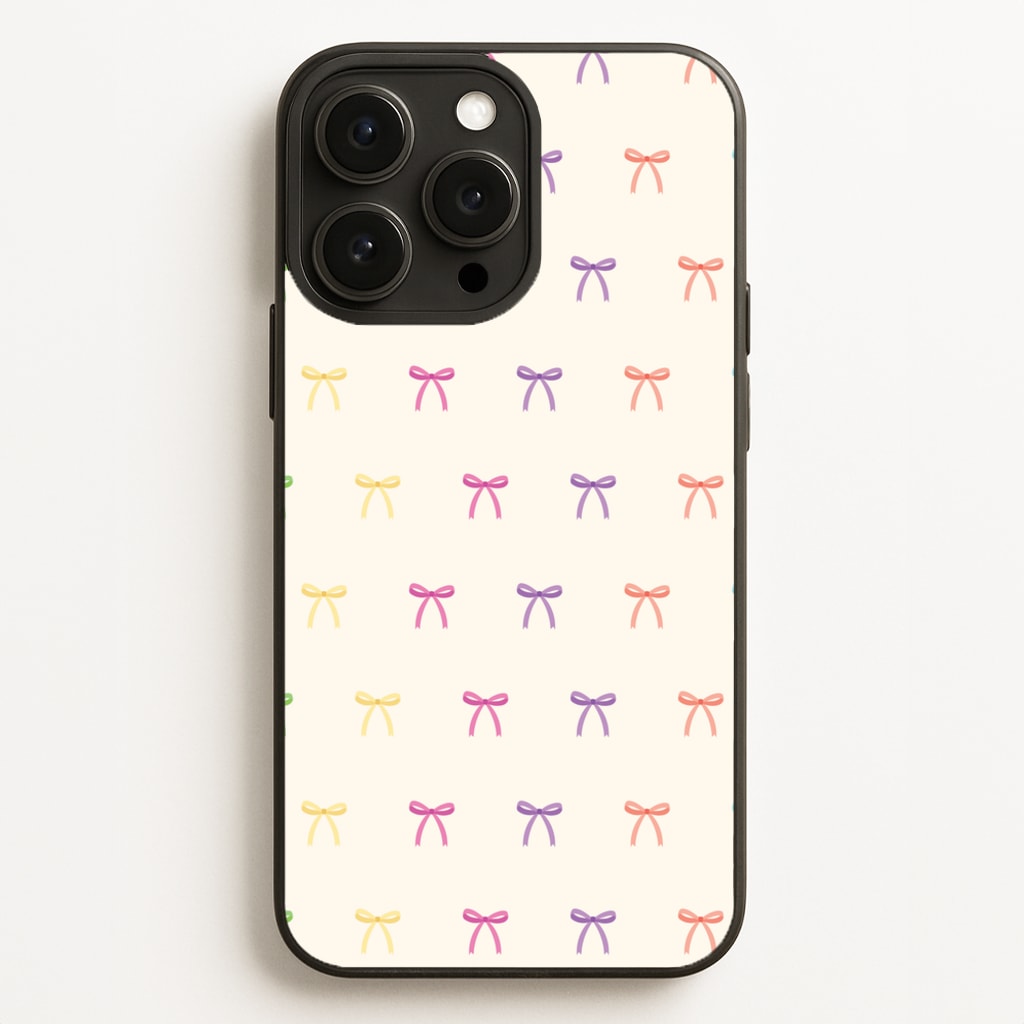 Pastel Ribbons Pattern - Clean Girl Aesthetic Phone Case for iPhone 12 Pro Max