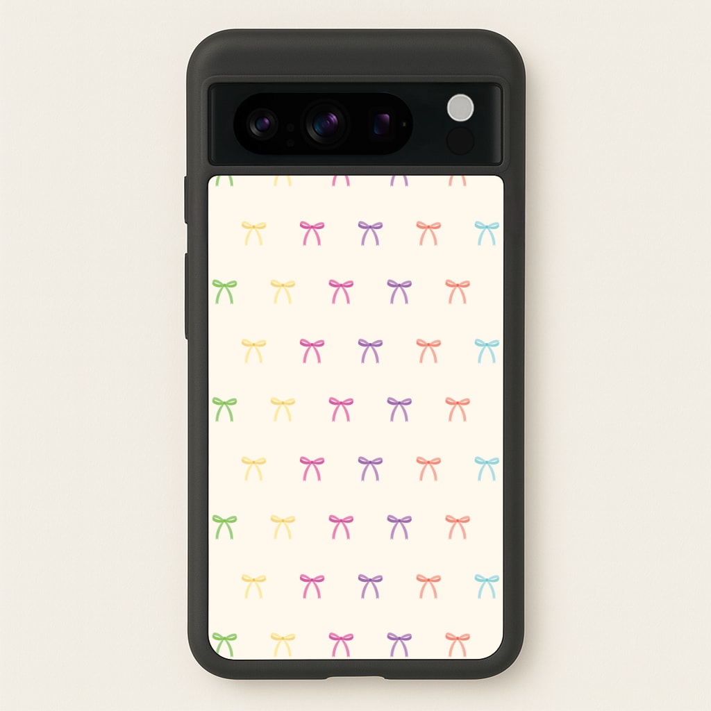 Pastel Ribbons Pattern - Clean Girl Aesthetic Phone Case for Google Pixel 8 Pro
