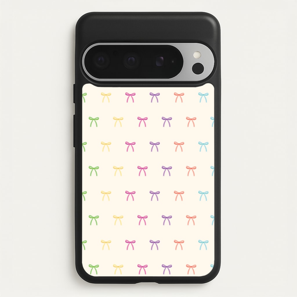 Pastel Ribbons Pattern - Clean Girl Aesthetic Phone Case for Google Pixel 9 Pro XL
