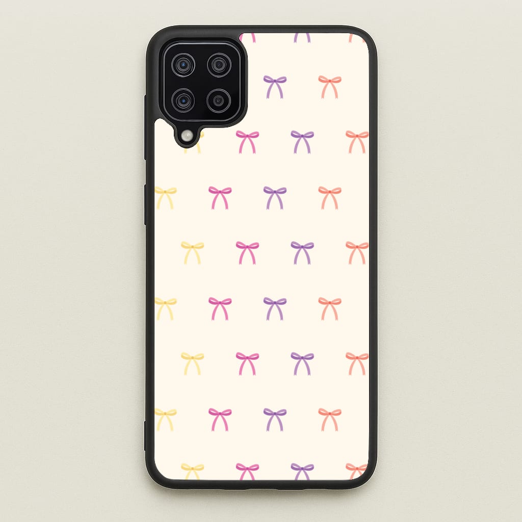 Pastel Ribbons Pattern - Clean Girl Aesthetic Phone Case for Galaxy A12