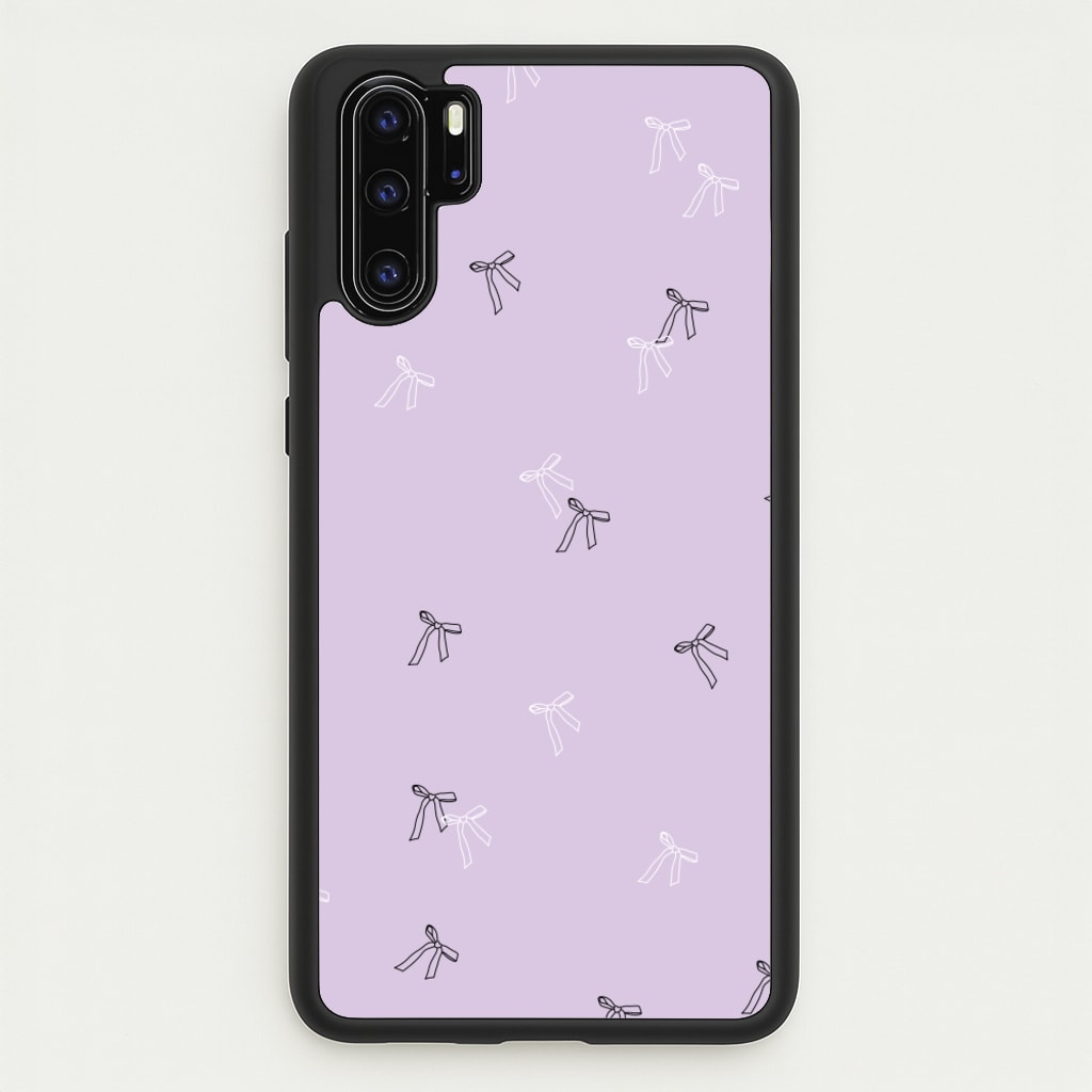 Coquette Mini Bows Pattern Purple - Clean Girl Aesthetic Phone Case for Huawei P30 Pro