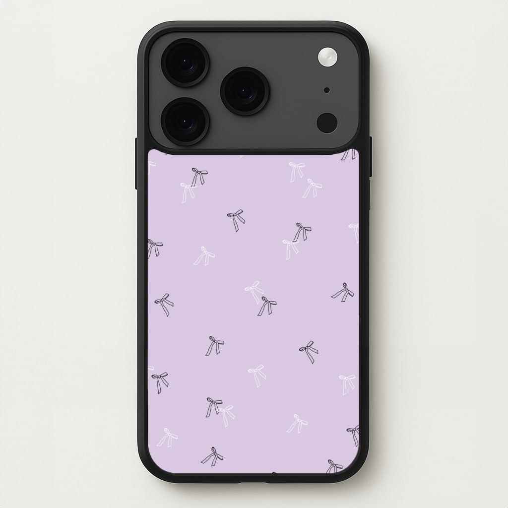 Coquette Mini Bows Pattern Purple Phone Case for iPhone 17 Pro