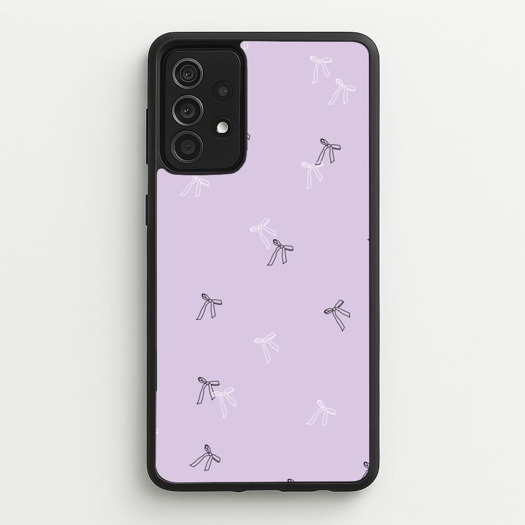 Coquette Mini Bows Pattern Purple - Clean Girl Aesthetic Phone Case for Galaxy A52 / A52s