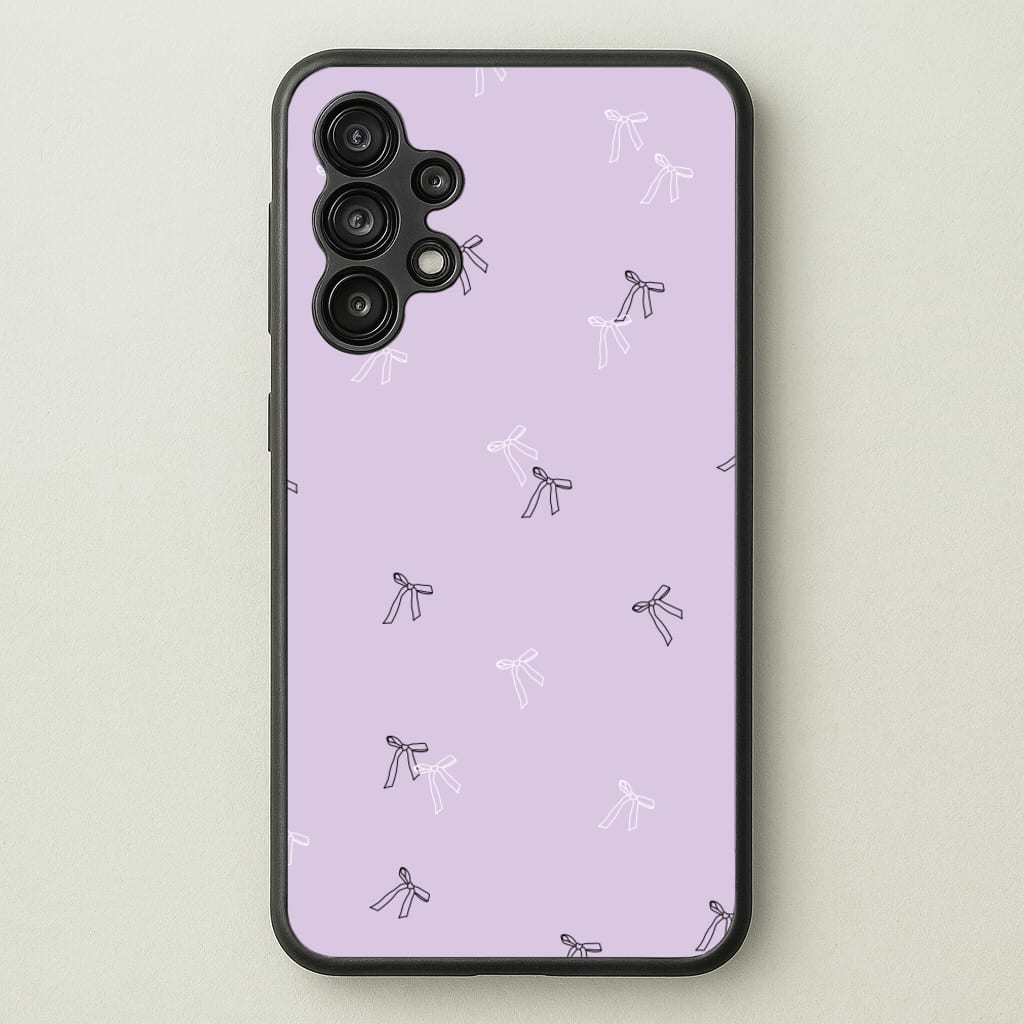 Coquette Mini Bows Pattern Purple - Clean Girl Aesthetic Phone Case for Galaxy A13