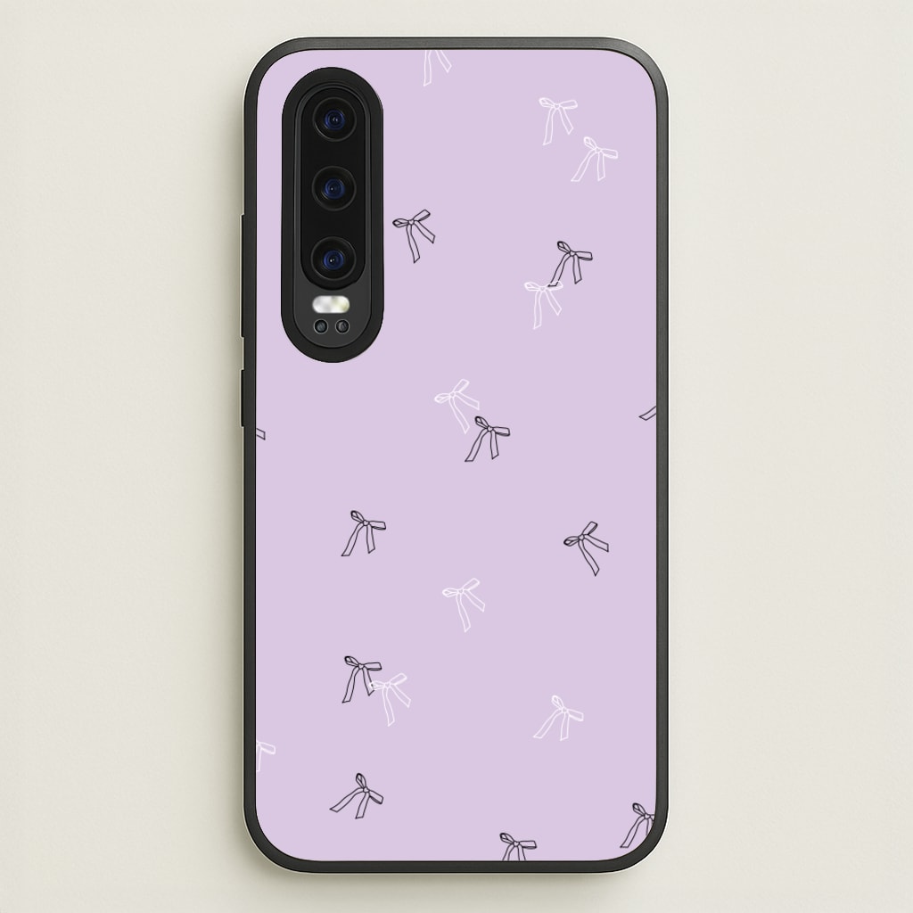 Coquette Mini Bows Pattern Purple - Clean Girl Aesthetic Phone Case for Huawei P30