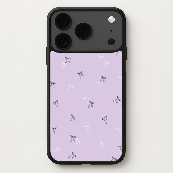 Coquette Mini Bows Pattern Purple Phone Case for iPhone 17 Pro Max