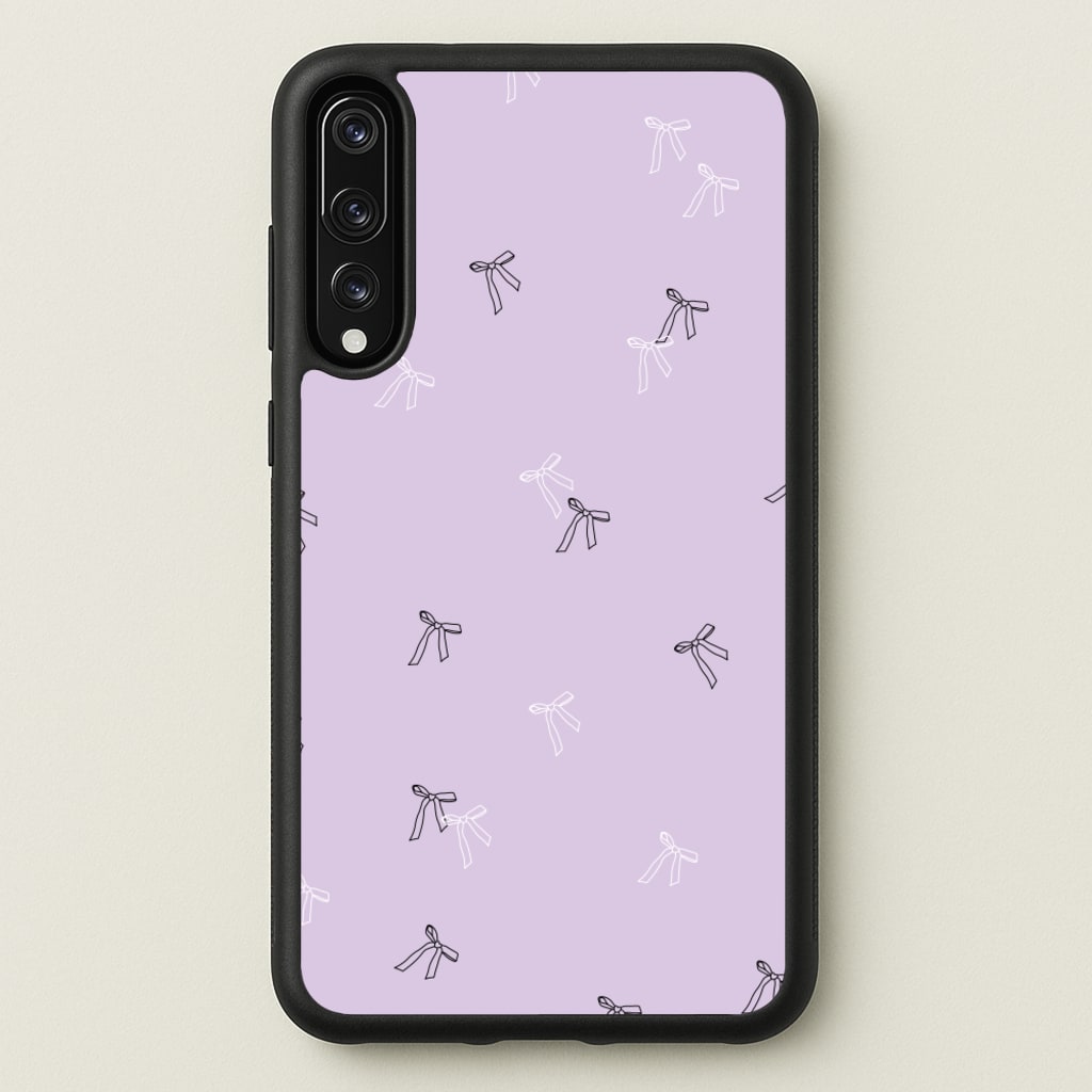 Coquette Mini Bows Pattern Purple - Clean Girl Aesthetic Phone Case for Huawei P20 Pro