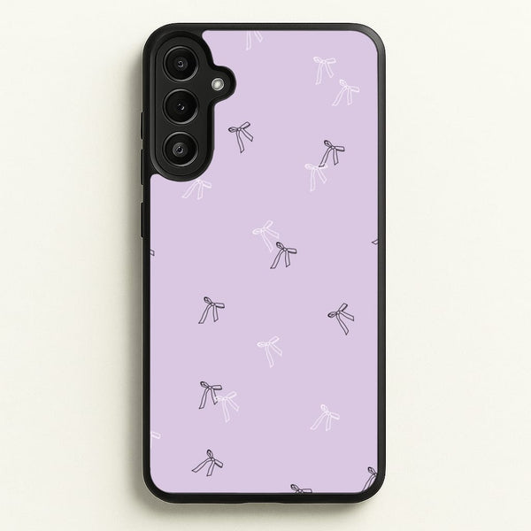 Coquette Mini Bows Pattern Purple - Clean Girl Aesthetic Phone Case for Galaxy A34