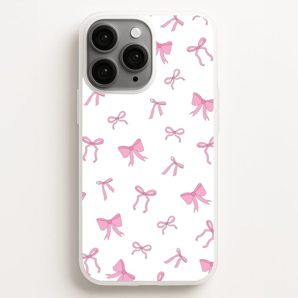 Coquette Variety Pink Bows Pattern - Clean Girl Aesthetic Phone Case for iPhone 16 Pro Max