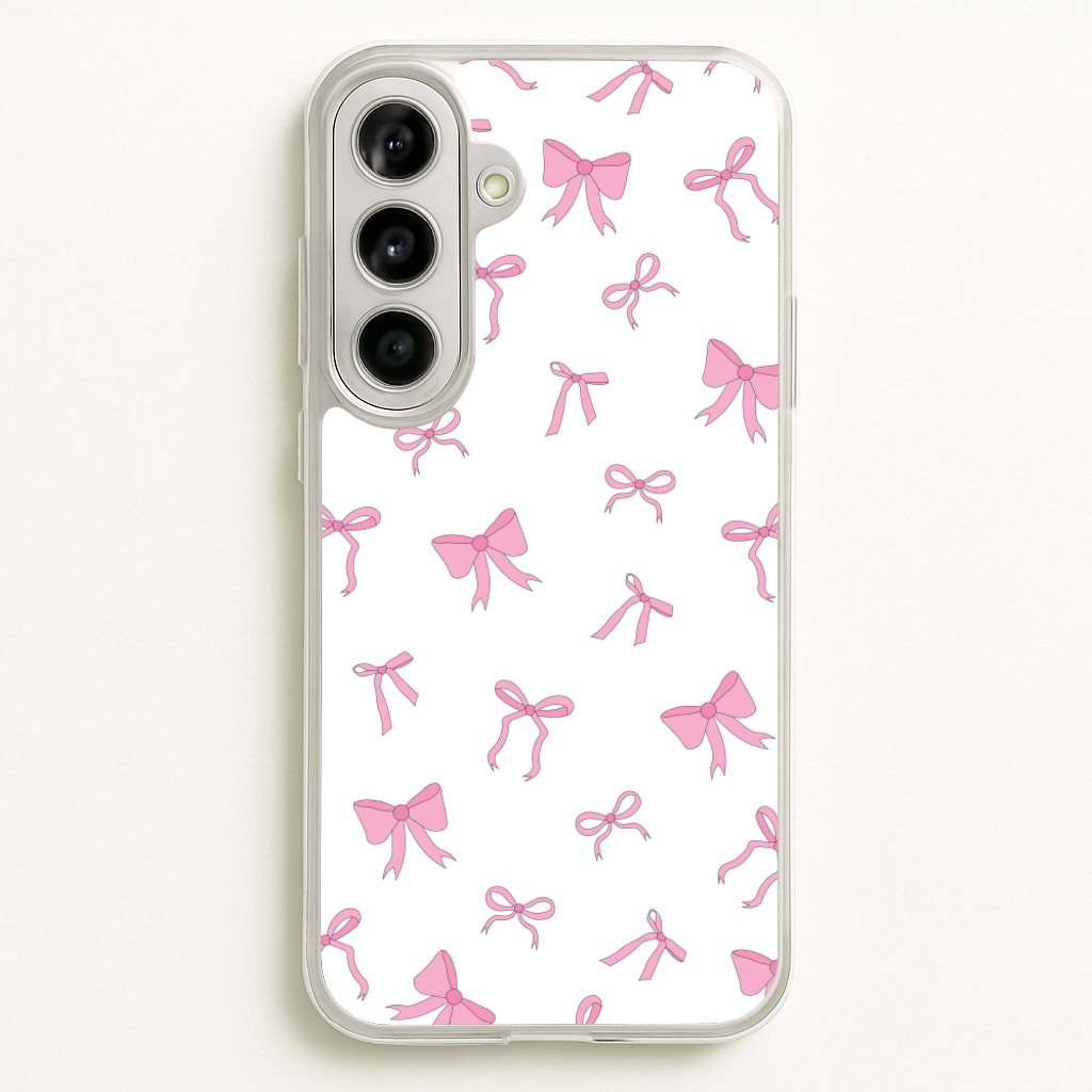 Coquette Variety Pink Bows Pattern - Clean Girl Aesthetic Phone Case for Galaxy A56