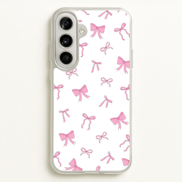 Coquette Variety Pink Bows Pattern - Clean Girl Aesthetic Phone Case for Galaxy A56