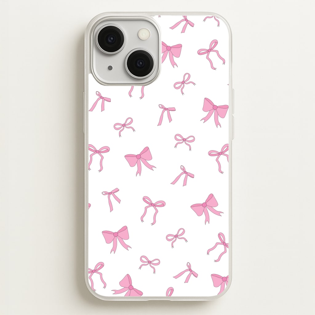 Coquette Variety Pink Bows Pattern - Clean Girl Aesthetic Phone Case for iPhone 13 Mini