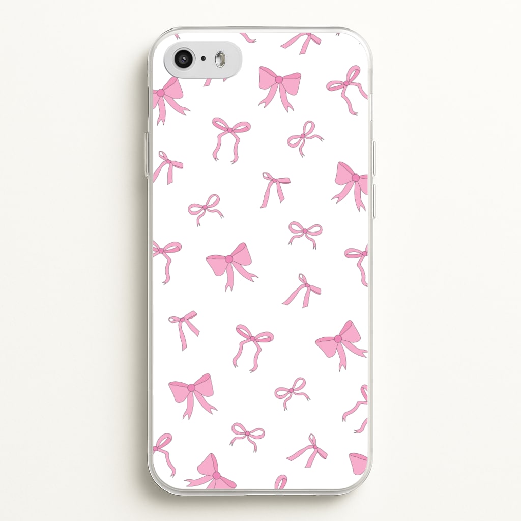 Coquette Variety Pink Bows Pattern - Clean Girl Aesthetic Phone Case for iPhone 5 / 5s / SE 2016