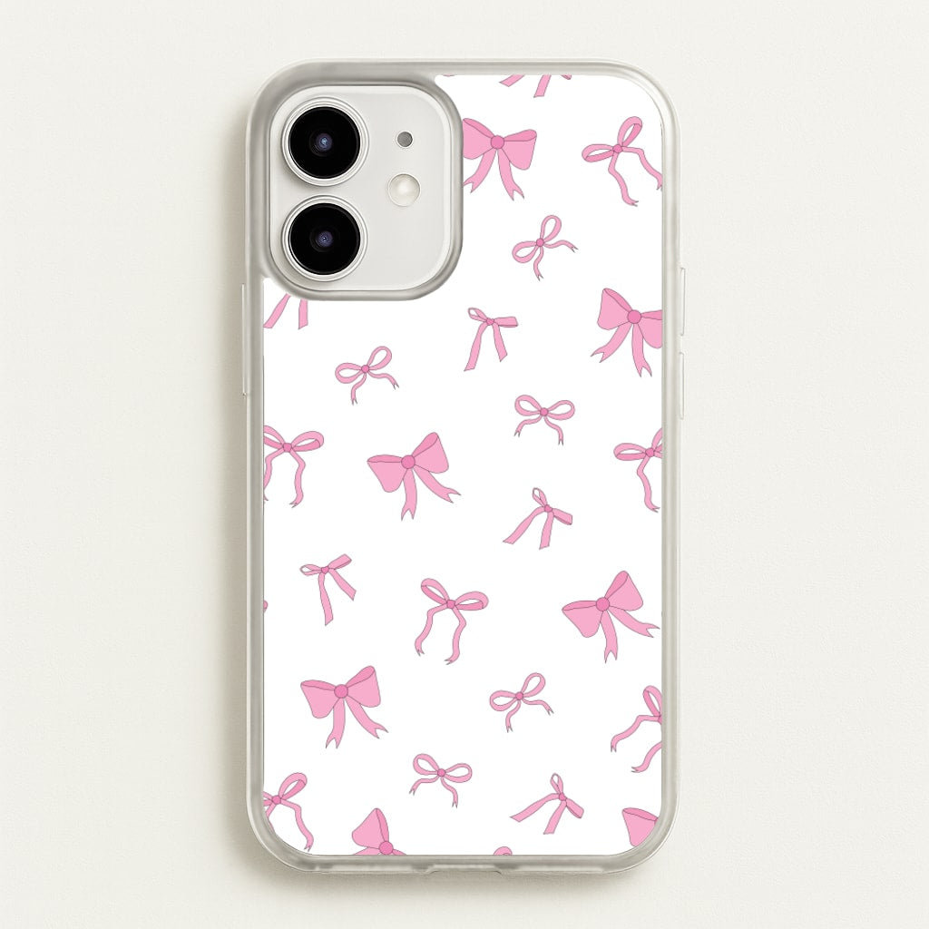 Coquette Variety Pink Bows Pattern - Clean Girl Aesthetic Phone Case for iPhone 12 Mini