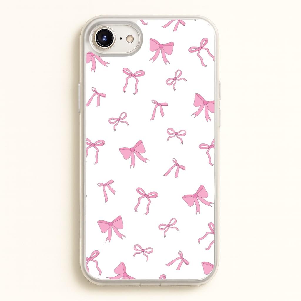 Coquette Variety Pink Bows Pattern - Clean Girl Aesthetic Phone Case for iPhone 6 Plus / 7 Plus / 8 Plus