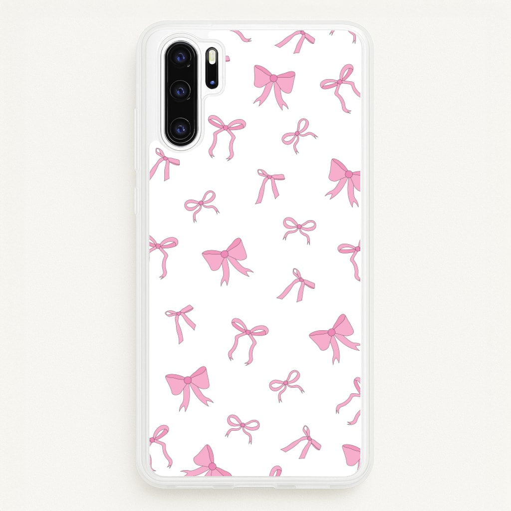 Coquette Variety Pink Bows Pattern - Clean Girl Aesthetic Phone Case for Huawei P30 Pro