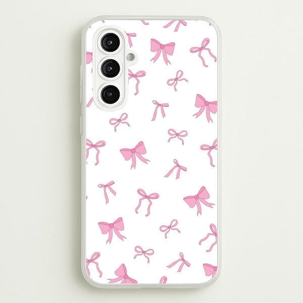 Coquette Variety Pink Bows Pattern - Clean Girl Aesthetic Phone Case for Galaxy A16