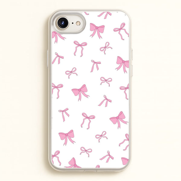 Coquette Variety Pink Bows Pattern - Clean Girl Aesthetic Phone Case for iPhone 6 / 7 / 8 / SE