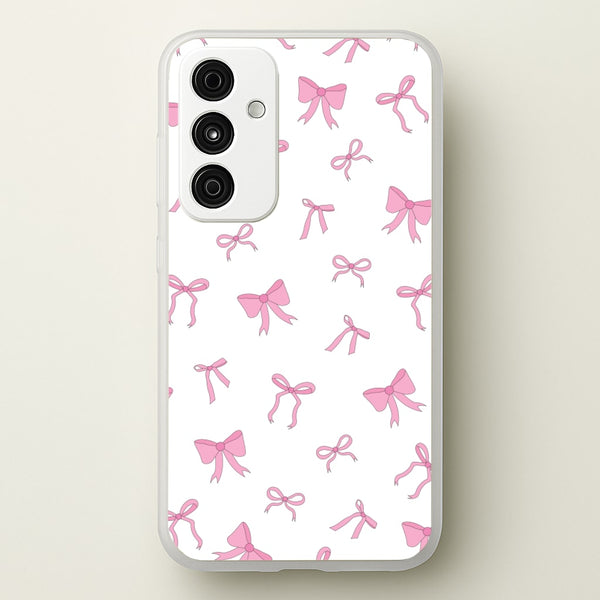 Coquette Variety Pink Bows Pattern - Clean Girl Aesthetic Phone Case for Galaxy A15