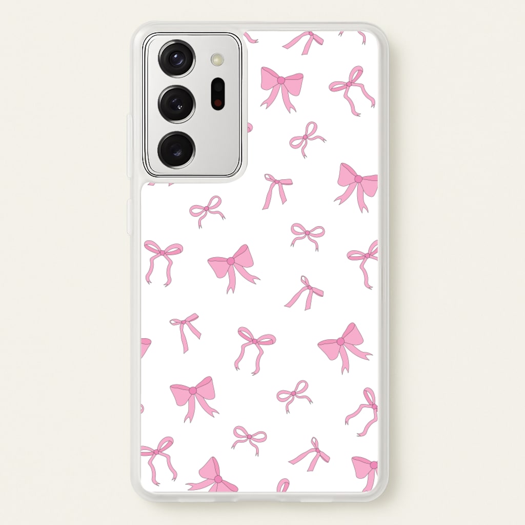 Coquette Variety Pink Bows Pattern - Clean Girl Aesthetic Phone Case for Galaxy Note 20 Ultra