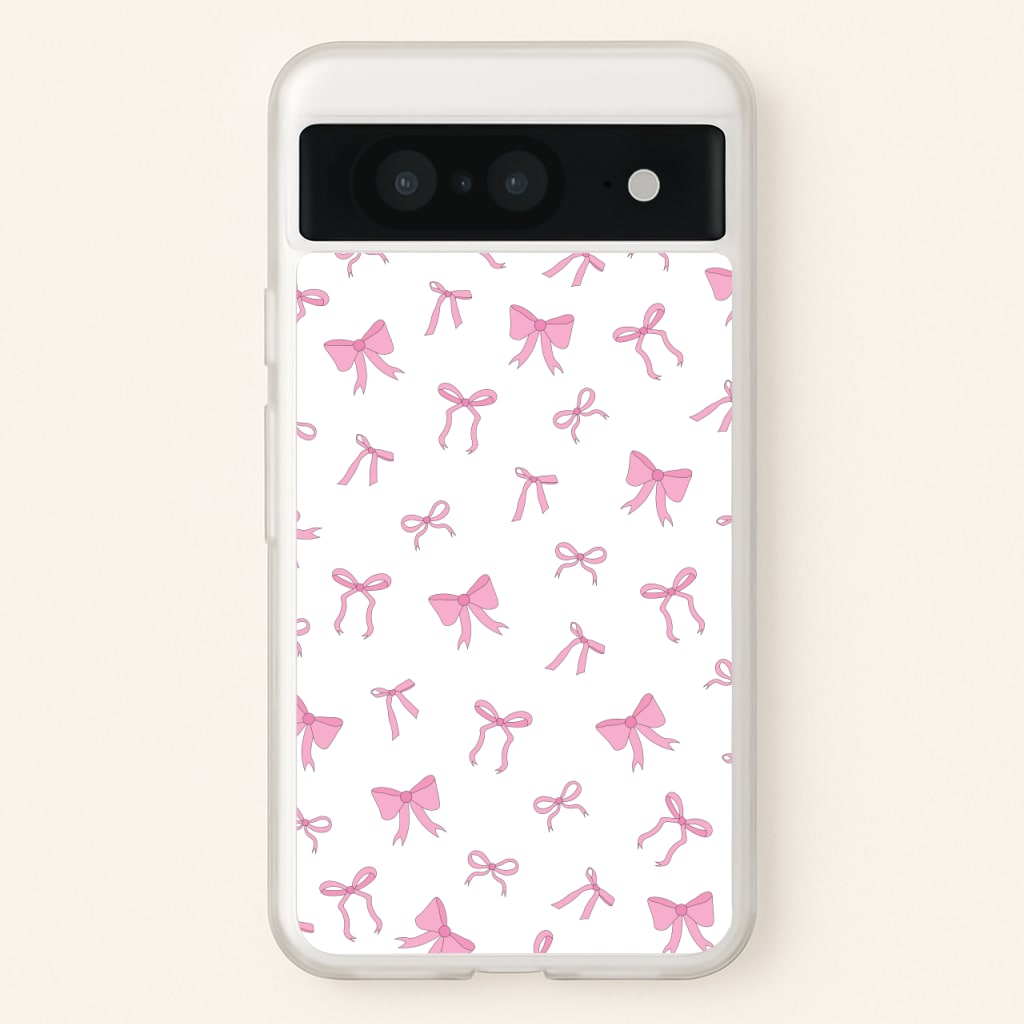 Coquette Variety Pink Bows Pattern - Clean Girl Aesthetic Phone Case for Google Pixel 8