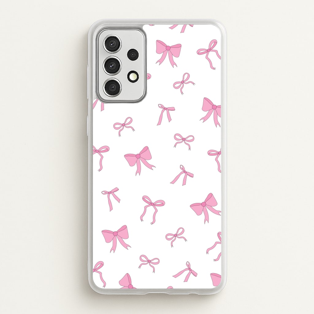 Coquette Variety Pink Bows Pattern - Clean Girl Aesthetic Phone Case for Galaxy A52 / A52s