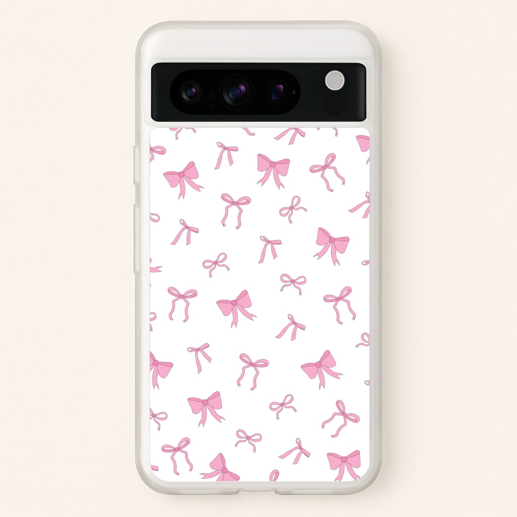 Coquette Variety Pink Bows Pattern - Clean Girl Aesthetic Phone Case for Google Pixel 8 Pro