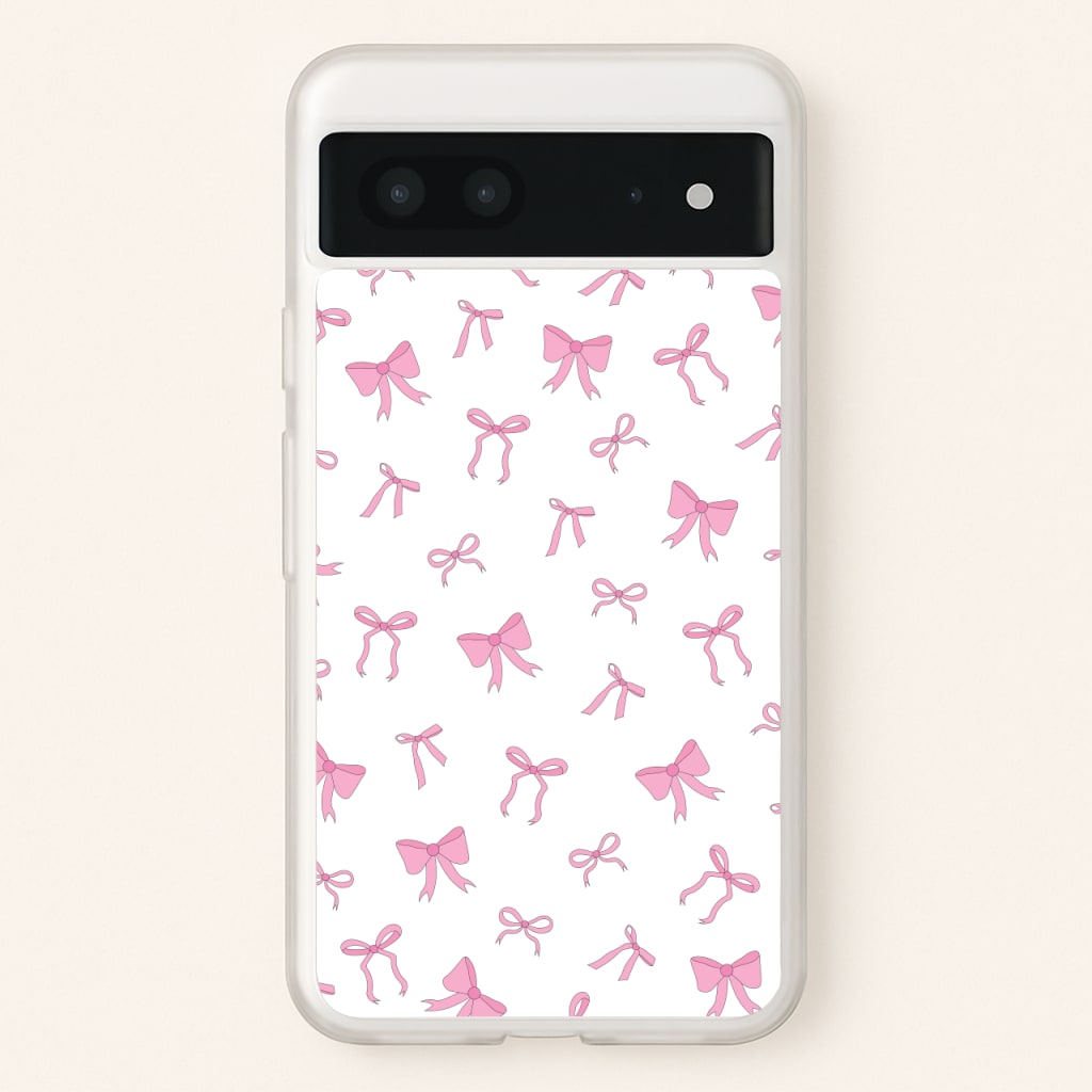 Coquette Variety Pink Bows Pattern - Clean Girl Aesthetic Phone Case for Google Pixel 7