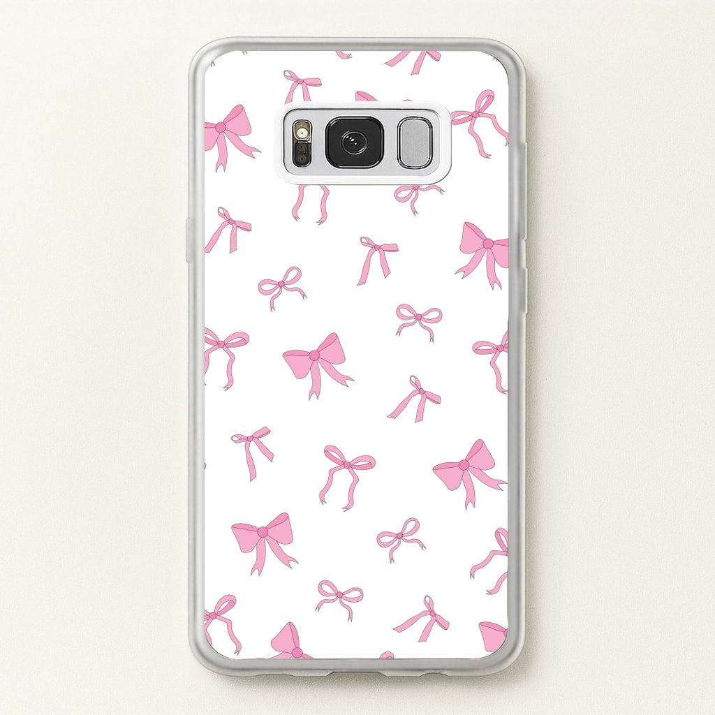 Coquette Variety Pink Bows Pattern - Clean Girl Aesthetic Phone Case for Galaxy S8