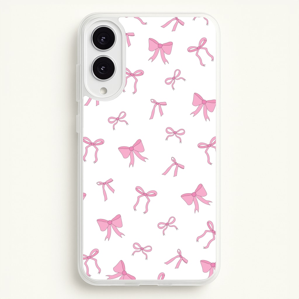 Coquette Variety Pink Bows Pattern - Clean Girl Aesthetic Phone Case for Galaxy S25 Edge