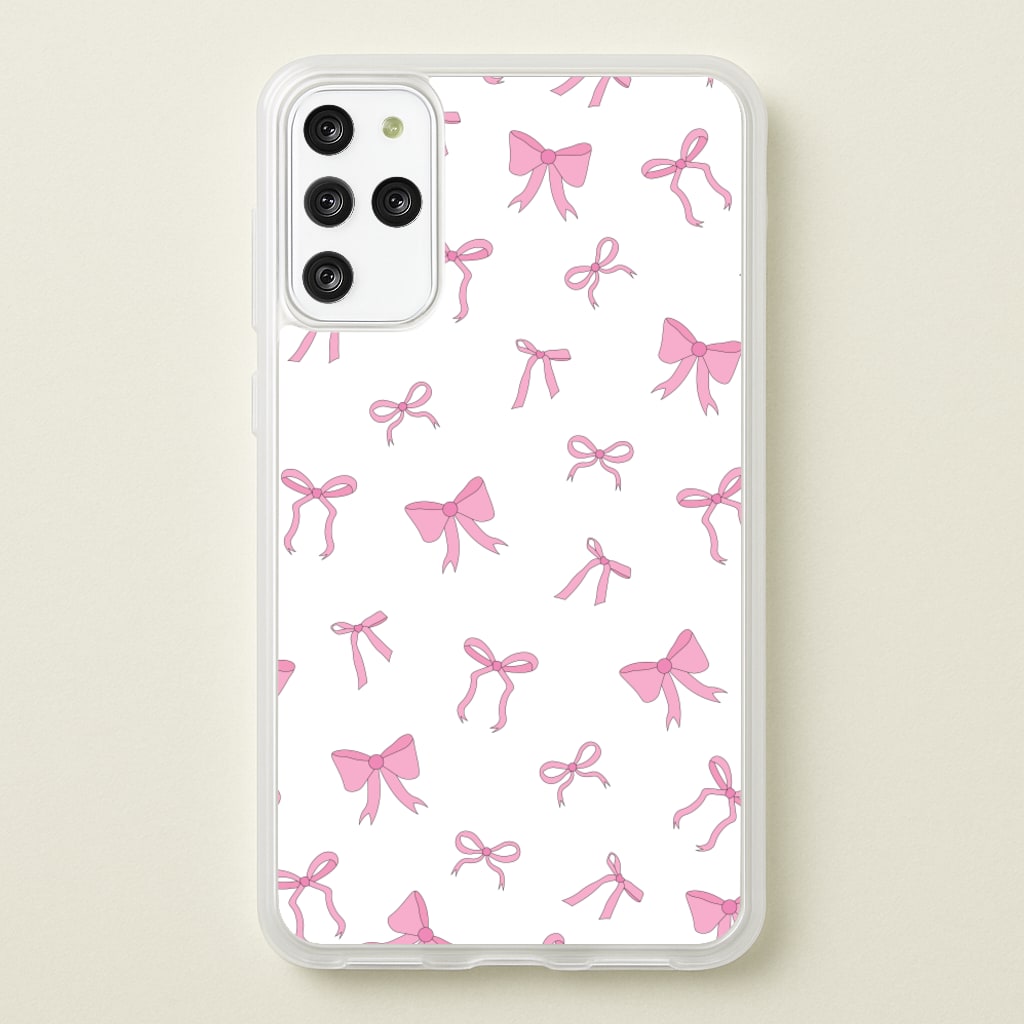 Coquette Variety Pink Bows Pattern - Clean Girl Aesthetic Phone Case for Galaxy S20 Plus
