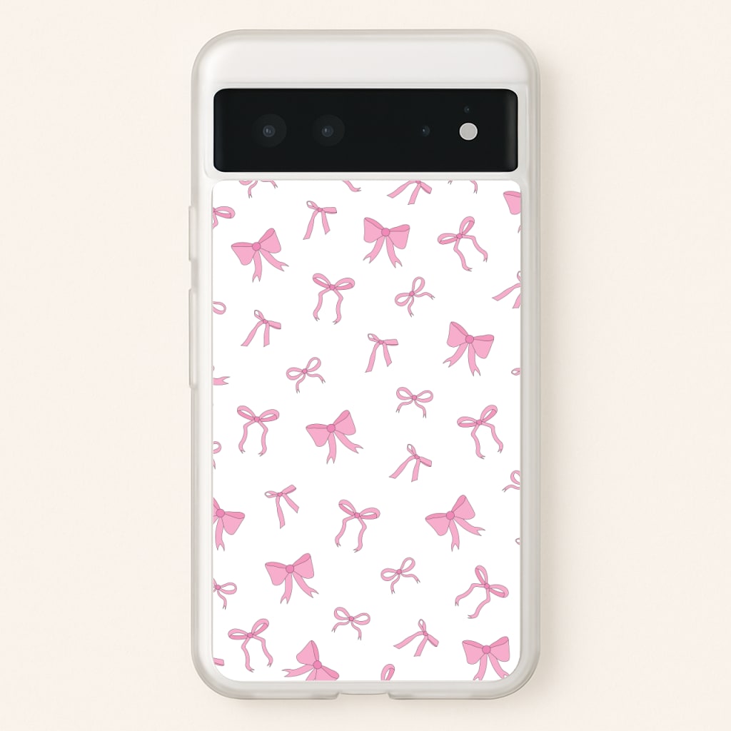 Coquette Variety Pink Bows Pattern - Clean Girl Aesthetic Phone Case for Google Pixel 6